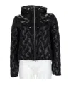 Herno Black High Neck Drawstring Double-slider Zip Polyamide Down Jacket In Black