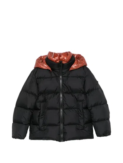 Herno Kids' Hooded Padded Jacket In Black
