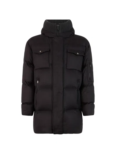 Herno Hooded Padded Jacket In Black