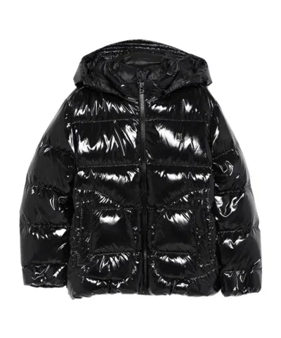 Herno Kids' Hooded Padded Jacket In Black