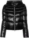 Herno Jacket With Zip And Hood In Black