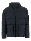 Herno Hooded Padded Jacket In Blue