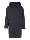 Herno Parka Jacket With Adjustable Drawstrings And Hood In Blue