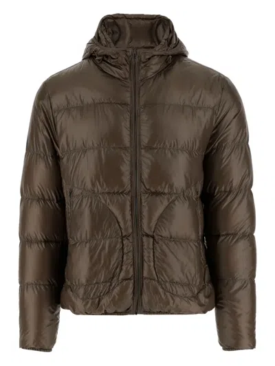 Herno Nylon Padded Down Jacket In Brown