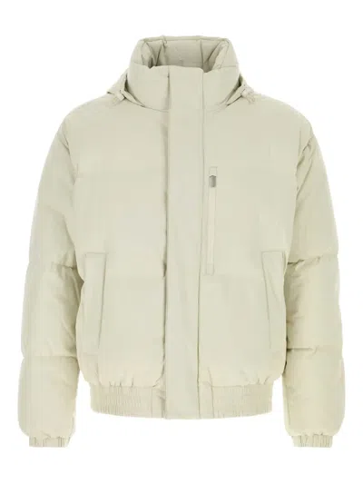Herno Ivory Nylon Down Jacket In Multi