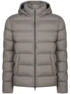 Herno Hooded Padded Jacket In Grey