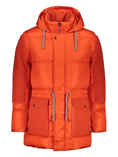 Herno Hooded Padded Jacket In Coral