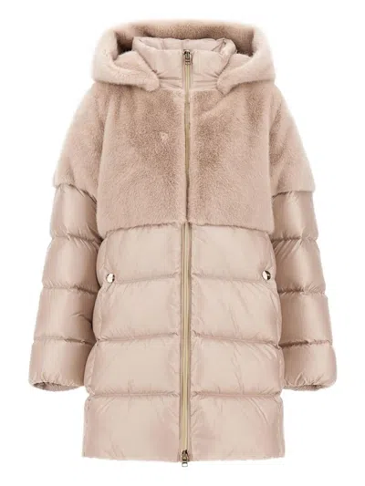 Herno Kids' Hooded Padded Jacket In Pink
