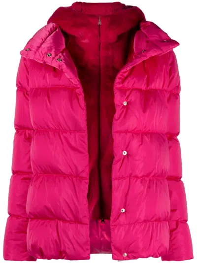 Herno Hooded Padded Jacket In Pink