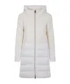 Herno Mix Fabric Medium Jacket In White