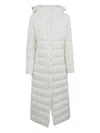Herno Long Padded Quilted Hooded Jacket In White