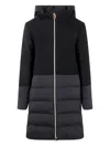 Herno Hooded Padded Jacket With Wool Inserts Clothing In Black