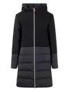 Herno Hooded Padded Jacket With Wool Inserts Clothing In Multi