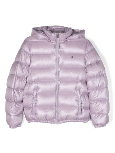 Herno Kids' Hooded Padded Jackets In Purple