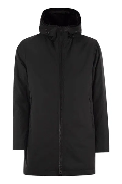 Herno Hooded Padded Parka In Black