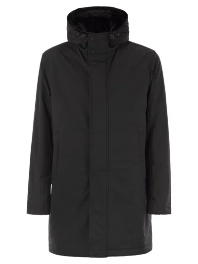 Herno Hooded Padded Parka In Black