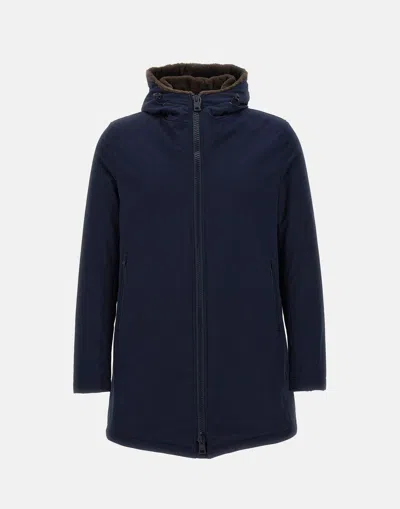 Herno Hooded Padded Parka In Blue