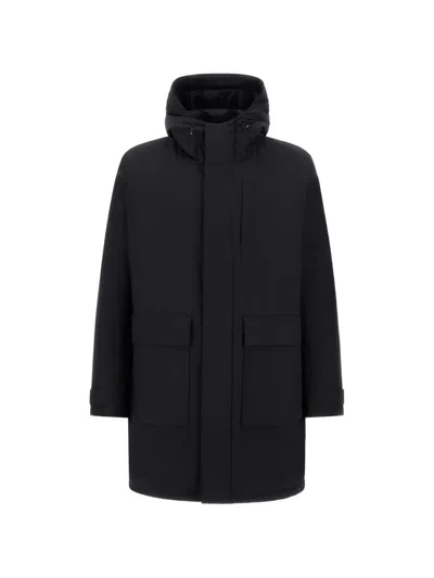 Herno Hooded Padded Parka In Blue