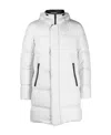 Herno Hooded Padded Parka Coat In White