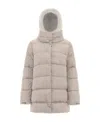 Herno Hooded Padded Puffer Jacket In Nude