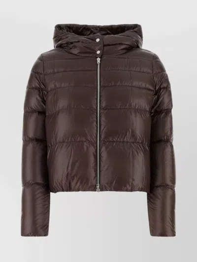 HERNO HOODED PADDED QUILTED DOWN JACKET
