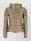Herno Hooded Padded Quilted Down Jacket In Brown