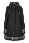 Herno Wool Padded Coat With High Neck In Black