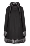 Herno A-line Lightweight Coat In Black