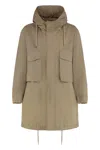 Herno Drawstring-hood Parka In Brown