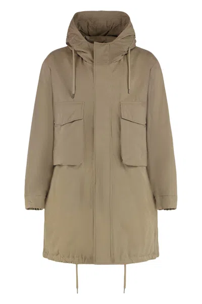 Herno Hooded Parka In Neutral