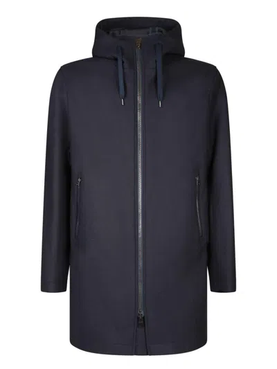 Herno Hooded Parka In Technical Fabric In Animal Print