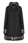 Herno A-line Lightweight Coat In Black