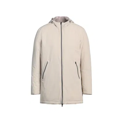 Herno Hooded Parka Jacket Men In Neutral