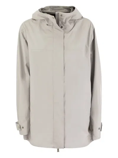 Herno Laminar Parka With Functional Hood In Neutral