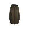 Herno Hooded Parka With Drawstring And Functional Pockets In Brown