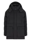 Herno Hooded Pocket Coat In Black