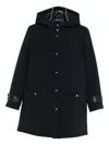 Herno Hooded Pocket Coat In Black