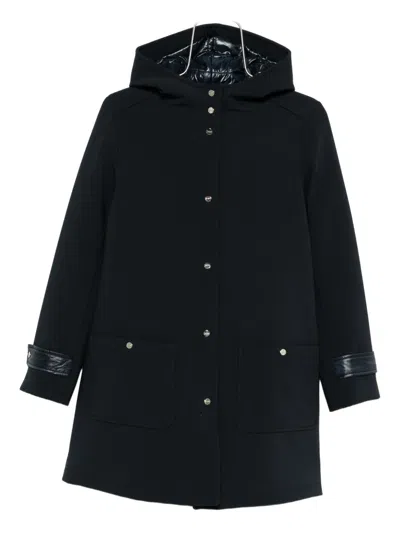 Herno Hooded Pocket Coat In Black