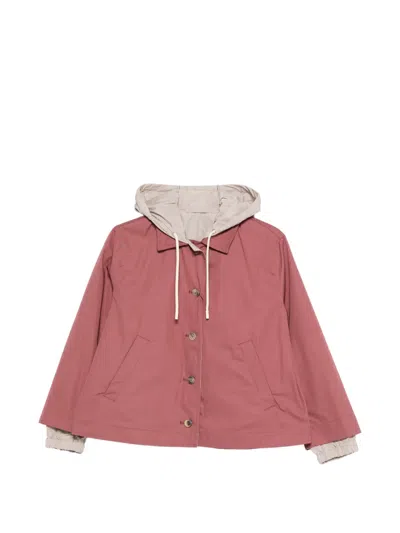 Herno Hooded Pocket Jacket In Pink