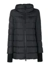 Herno Long Black Down Jacket With Hood In Nylon Woman In Negro