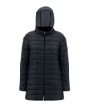 Herno Nylon Ultralight And Techno Taffetà A-line Jacket In Black