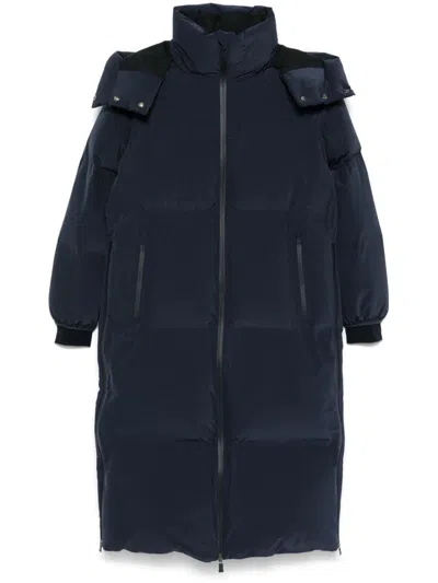 Herno Hooded Puffer Coat In 9201 Blu Navy