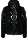 Herno Hooded Shiny Down Jacket In Black