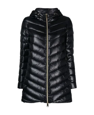 HERNO HERNO QUILTED HOODED DRAWSTRING PUFFER JACKET