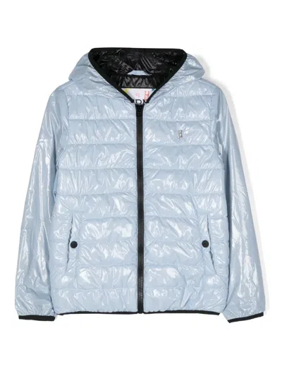 Herno Kids' Hooded Puffer Jacket In Blue