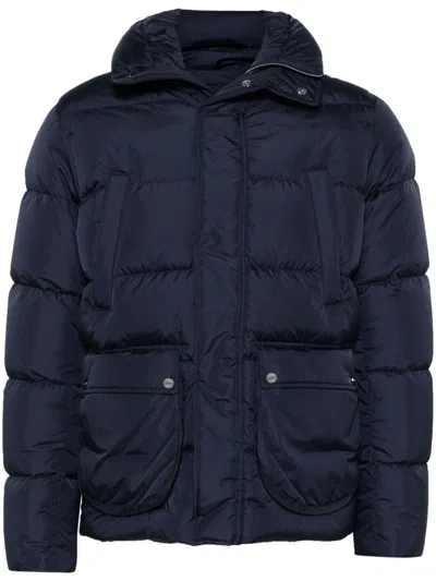 Herno Hooded Puffer Jacket In Blue