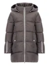 Herno Hooded Puffer Jacket In Brown
