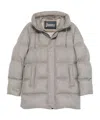Herno Hooded Puffer Jacket In Gray