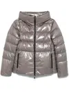 Herno Hooded Puffer Jacket In Grey