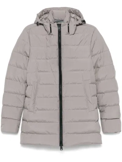 Herno Hooded Puffer Jacket In Grey